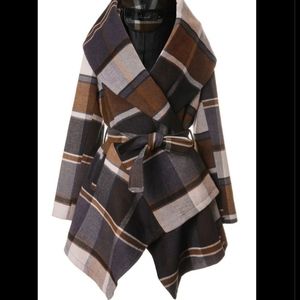 Brown Plaid Coat/Jacket
